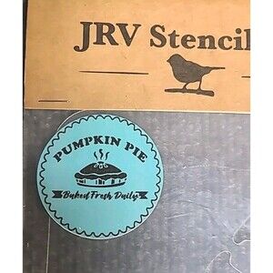 NEW JRV 15mil Reusable Pumpkin Pie Sign Stencil 17x11.5